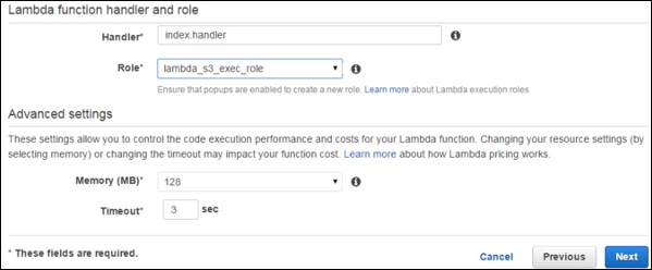 Lambda函数处理程序