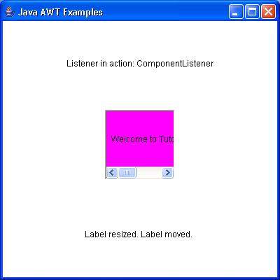 AWT ComponentListener