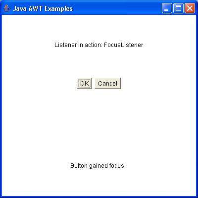 AWT focusListener
