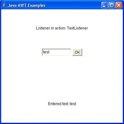 AWT TextListener