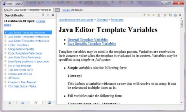 Java编辑器模板变量