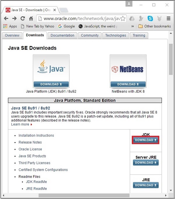 Java SE下载