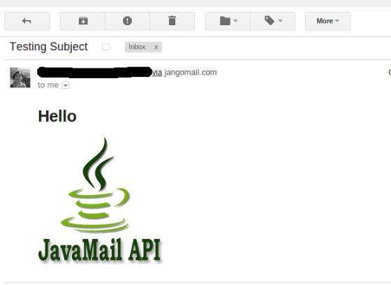 JavaMail API使用内嵌图像发送电子邮件