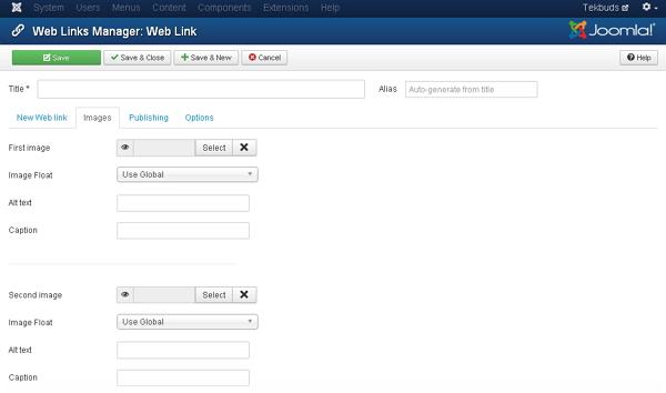 Joomla添加Weblinks