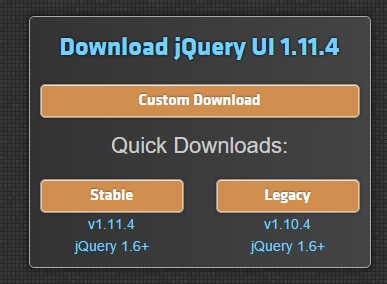 JqueryUI下载页面