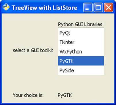 TreeView与ListStore