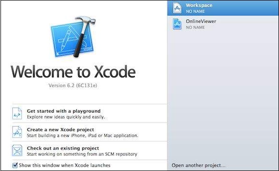 打开Xcode